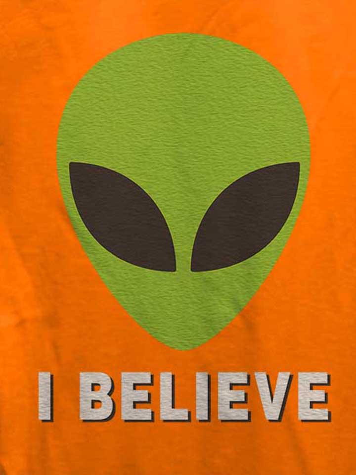 alien-i-believe-damen-t-shirt orange 4