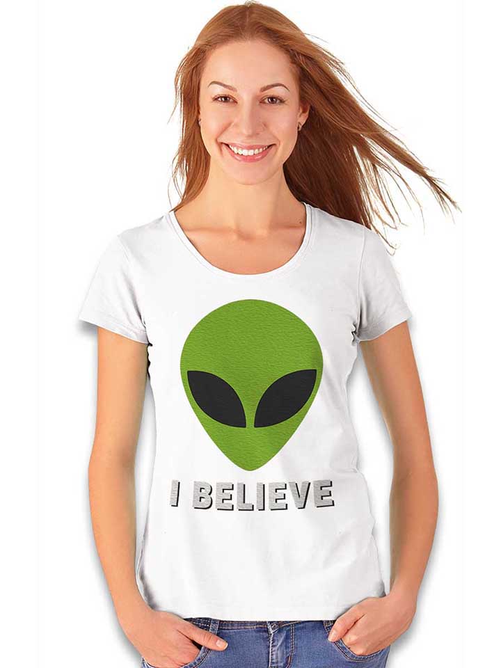 alien-i-believe-damen-t-shirt weiss 2