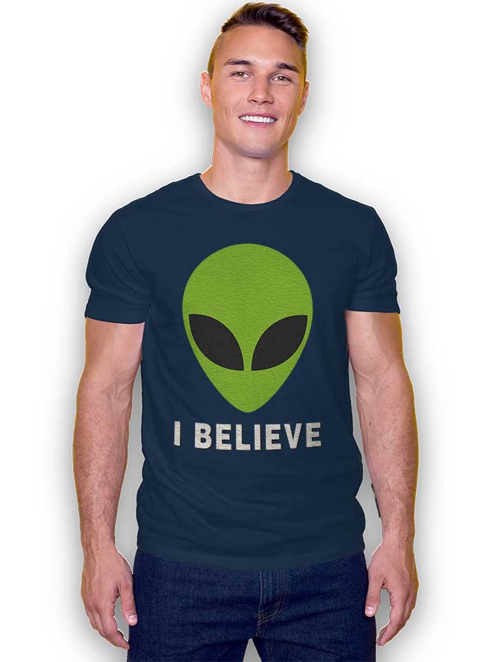 alien-i-believe-t-shirt dunkelblau 2