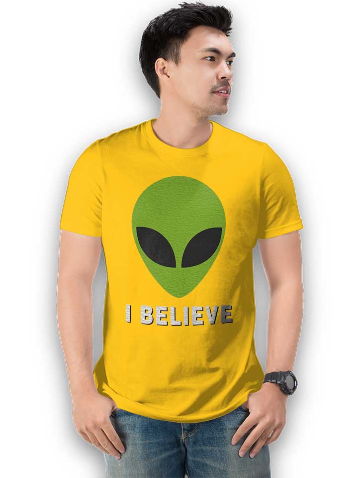 alien-i-believe-t-shirt gelb 2