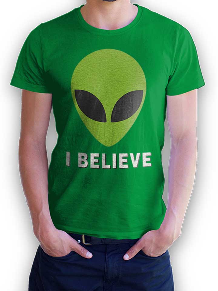 Alien I Believe T-Shirt gruen L