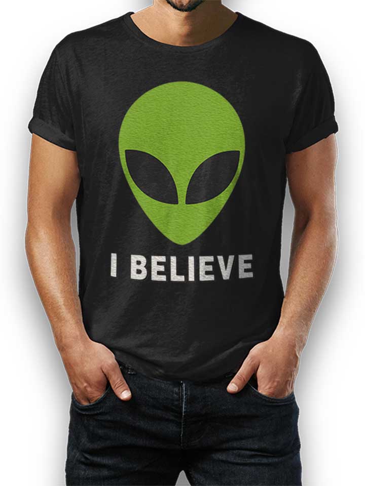 Alien I Believe T-Shirt nero L