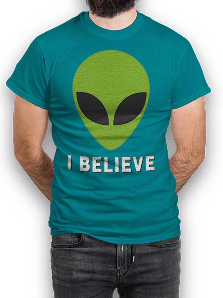 Alien I Believe Camiseta turquesa L