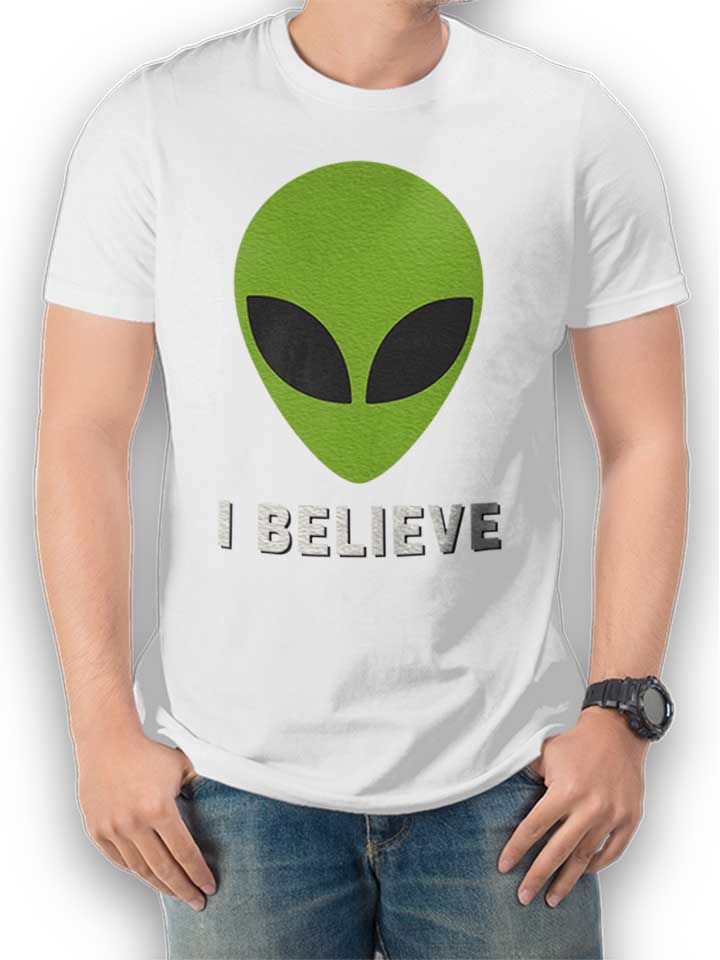 Alien I Believe T-Shirt blanc L