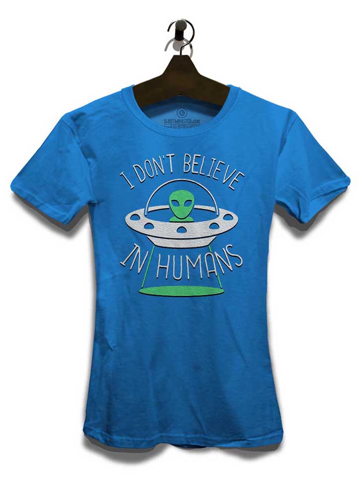 alien-i-dont-belive-in-humans-damen-t-shirt royal 3