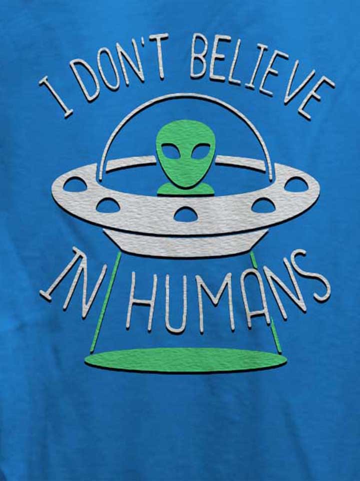 alien-i-dont-belive-in-humans-damen-t-shirt royal 4