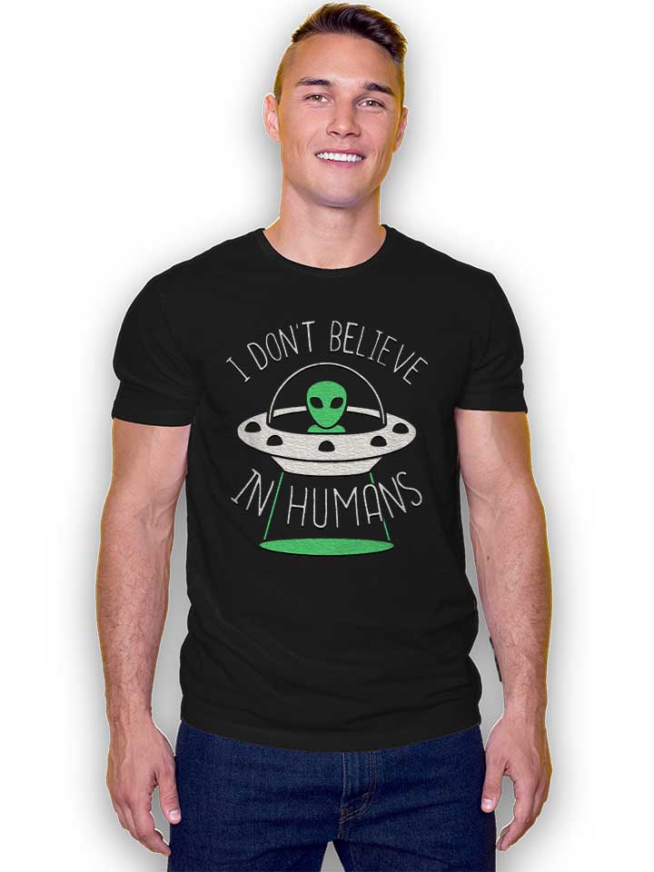 alien-i-dont-belive-in-humans-t-shirt schwarz 2