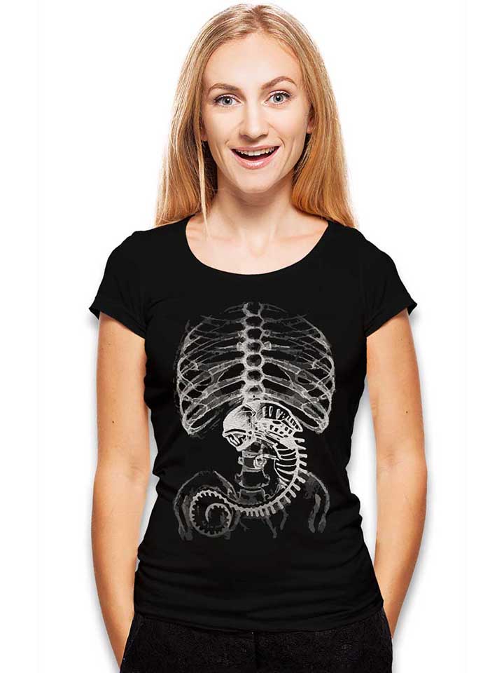 alien-roentgen-damen-t-shirt schwarz 2