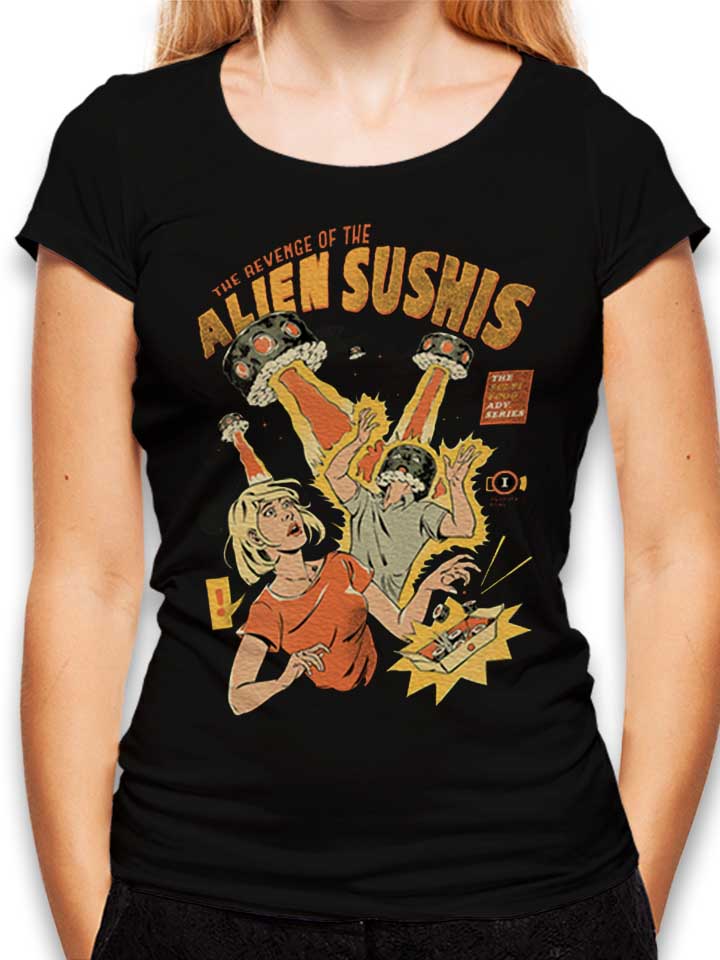 alien-sushis-damen-t-shirt schwarz 1