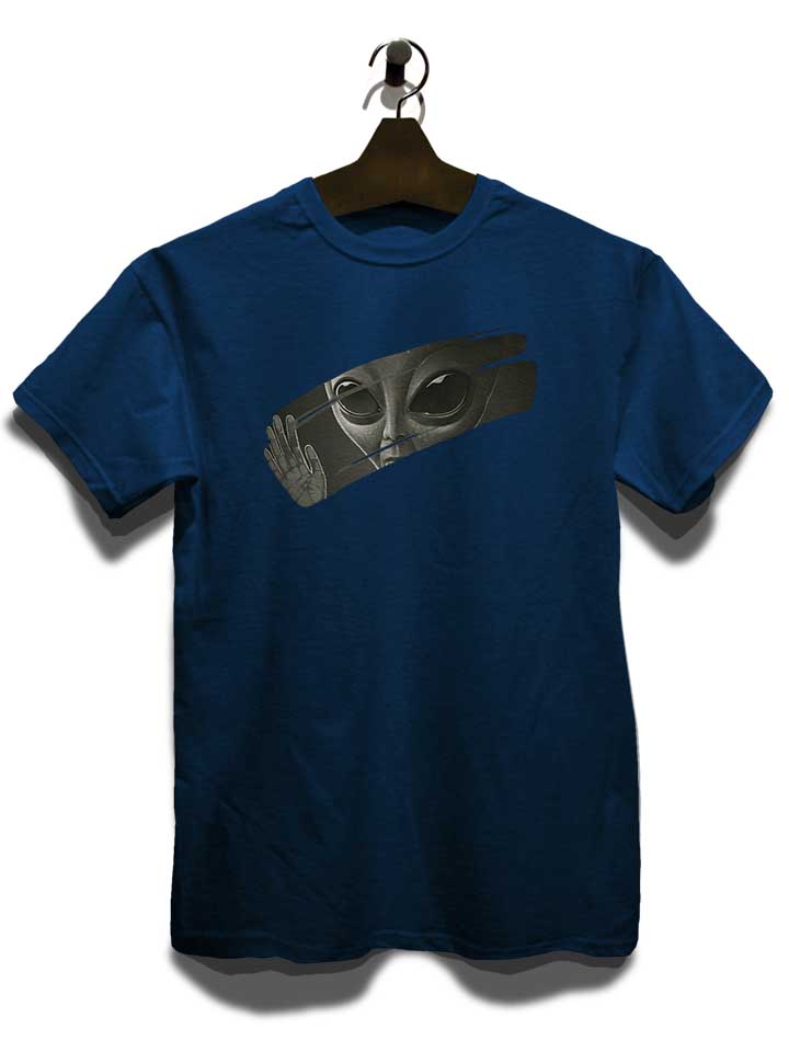 alien-window-t-shirt dunkelblau 3