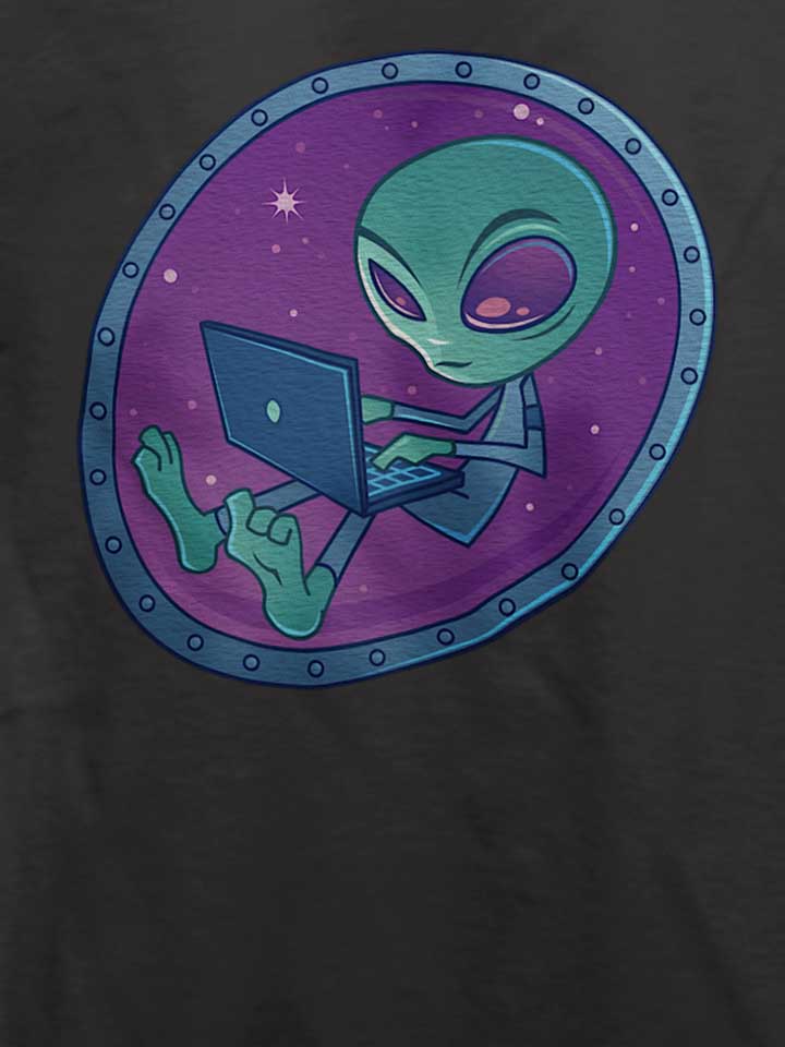 alienlaptop-t-shirt dunkelgrau 4