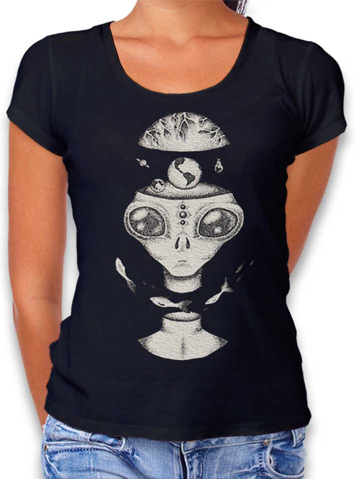 Aliens World Damen T-Shirt schwarz L