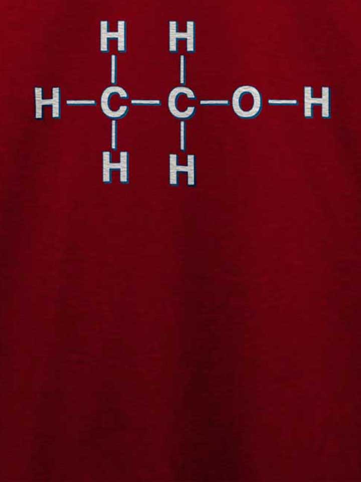 alkohol-chemisches-symbol-t-shirt bordeaux 4