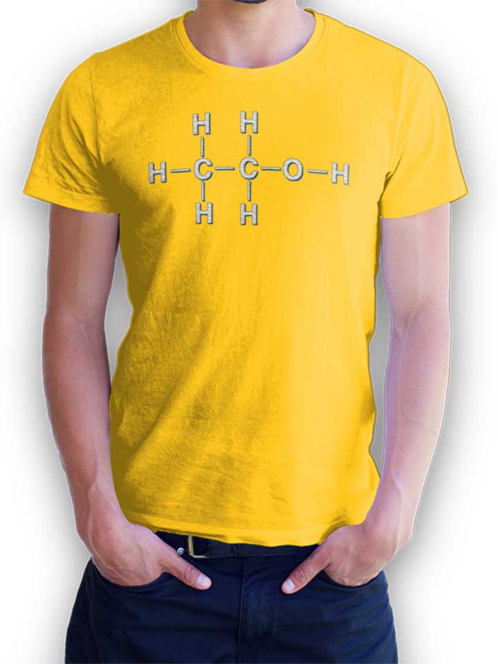 Alkohol Chemisches Symbol T-Shirt yellow L