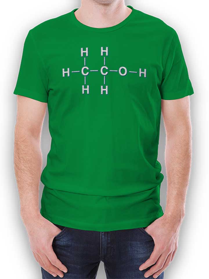 Alkohol Chemisches Symbol T-Shirt green L