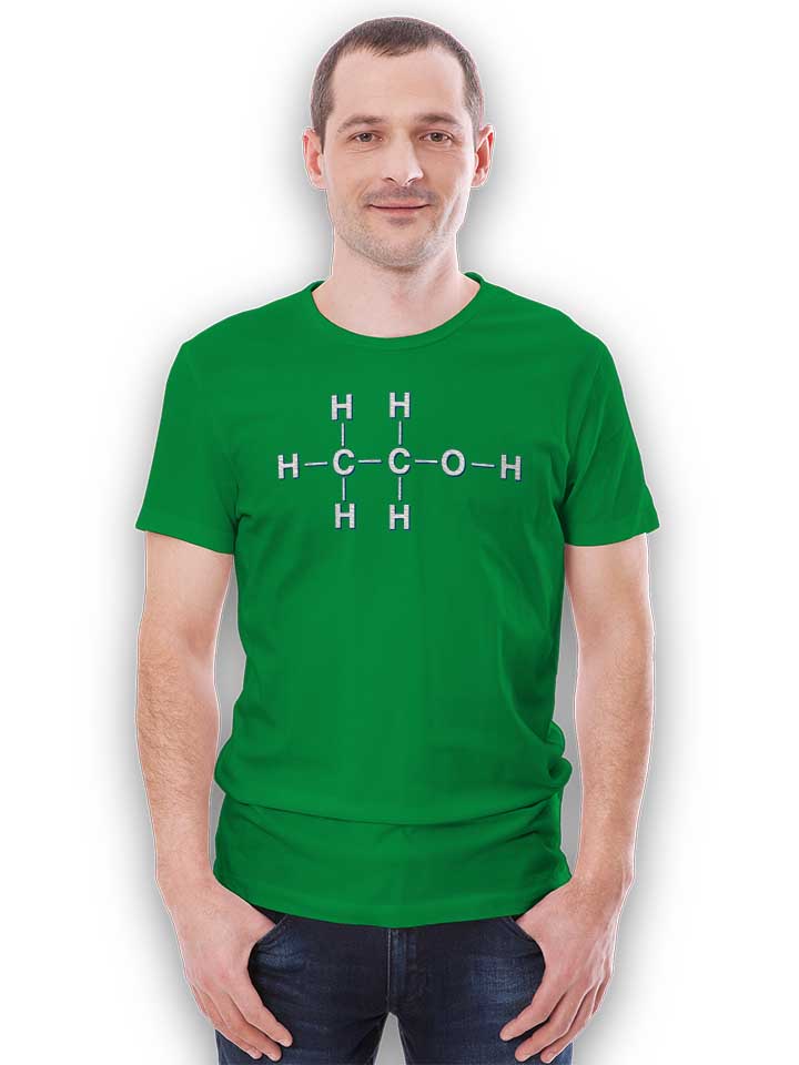 alkohol-chemisches-symbol-t-shirt gruen 2