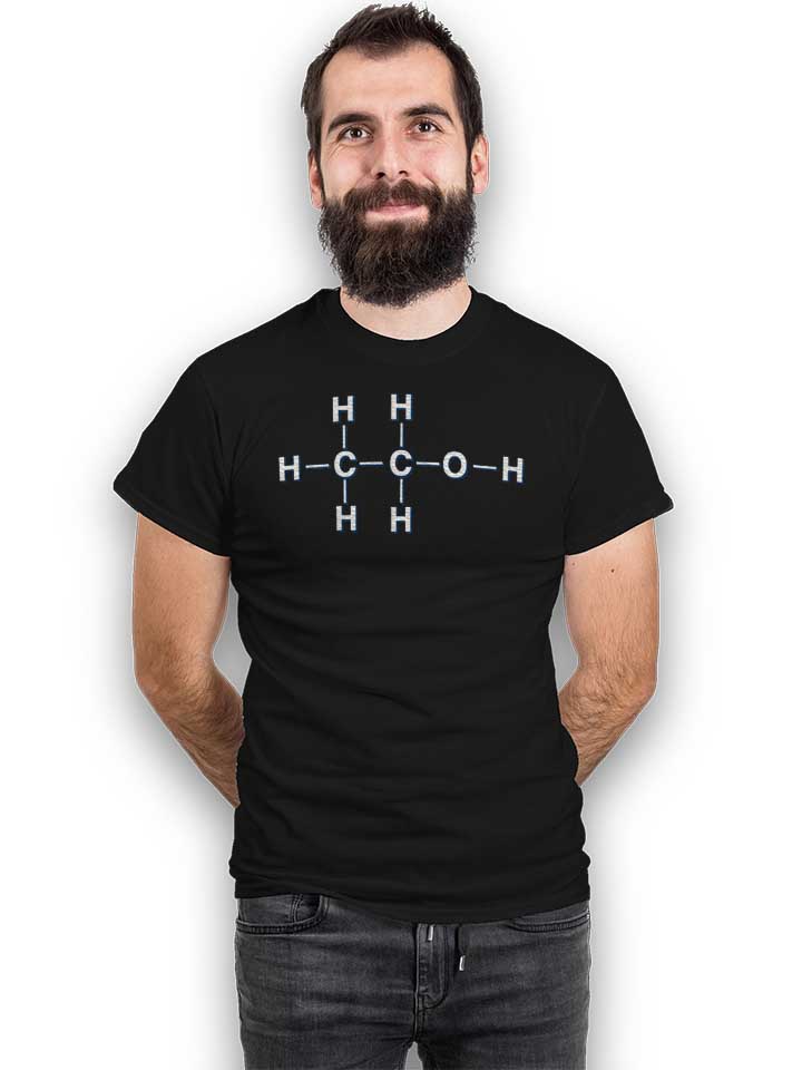 alkohol-chemisches-symbol-t-shirt schwarz 2