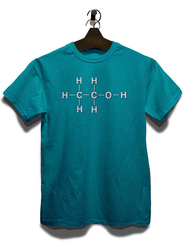 alkohol-chemisches-symbol-t-shirt tuerkis 3