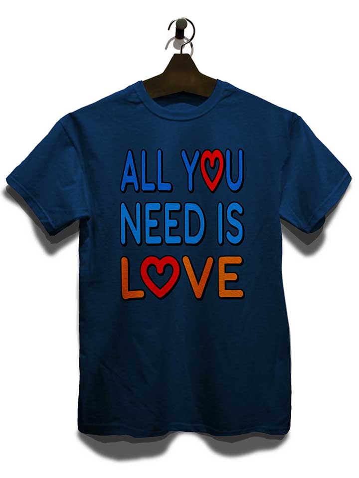 all-you-need-is-love-t-shirt dunkelblau 3