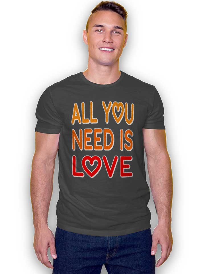 all-you-need-is-love-t-shirt dunkelgrau 2