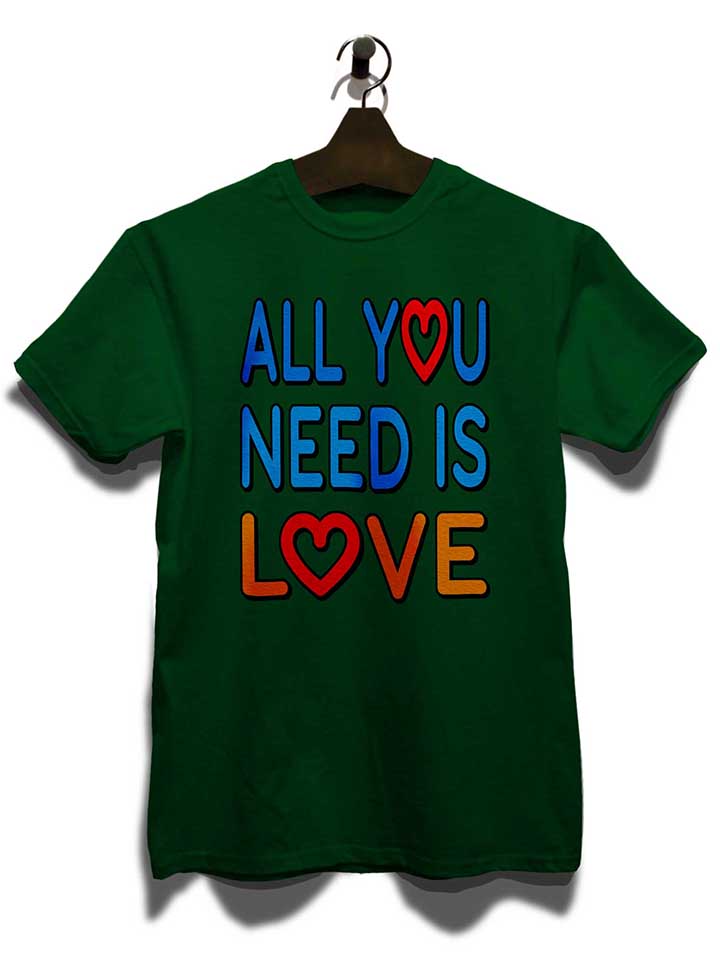 all-you-need-is-love-t-shirt dunkelgruen 3