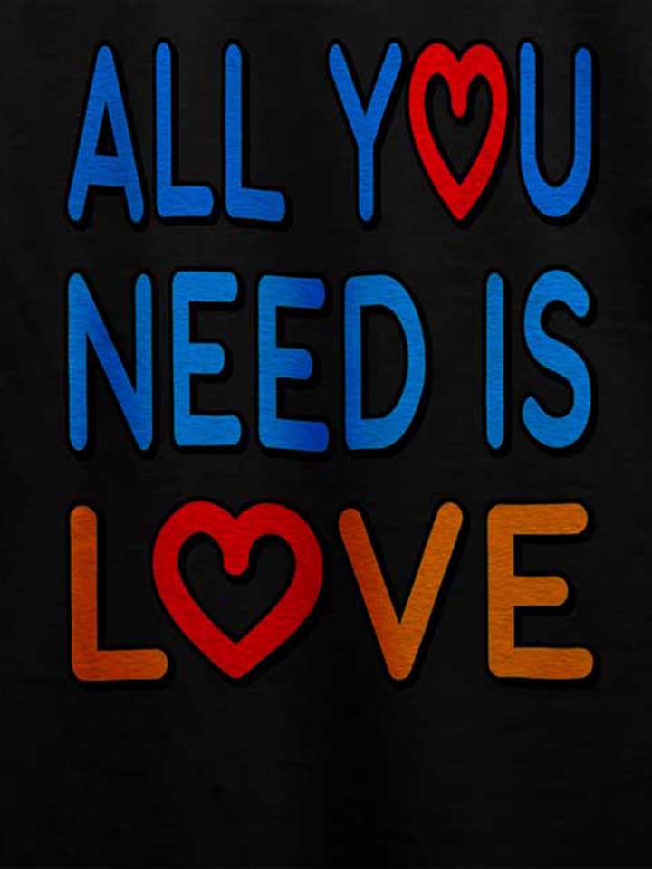 all-you-need-is-love-t-shirt schwarz 4
