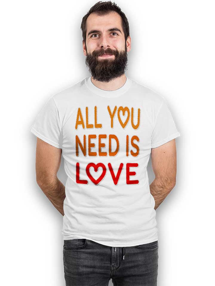 all-you-need-is-love-t-shirt weiss 2