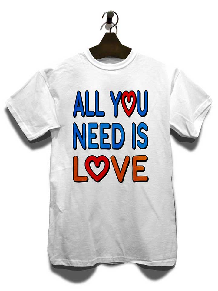 all-you-need-is-love-t-shirt weiss 3