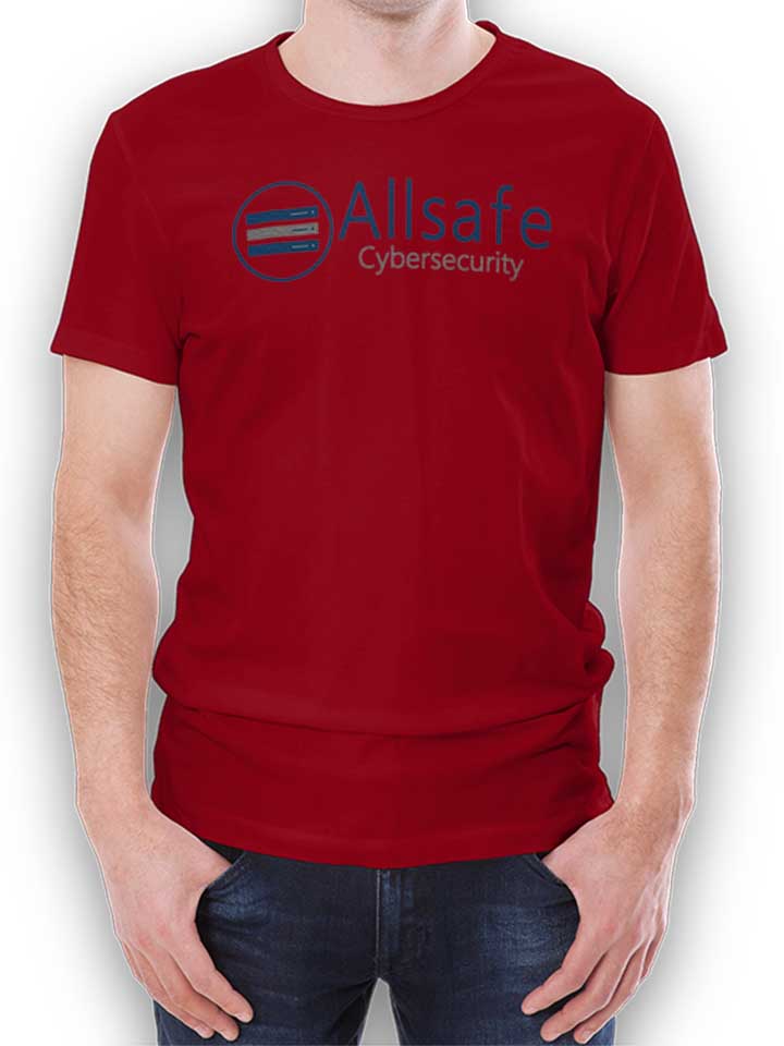 Allsafe Cybersecurity Camiseta burdeos L