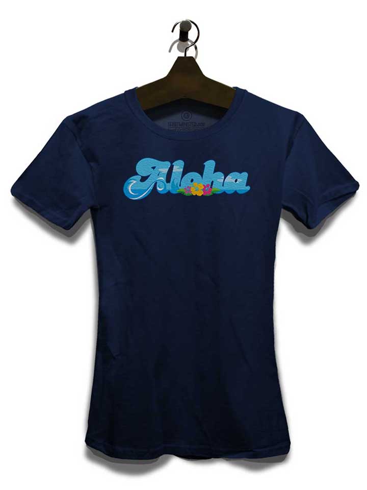 aloha-bubble-logo-damen-t-shirt dunkelblau 3