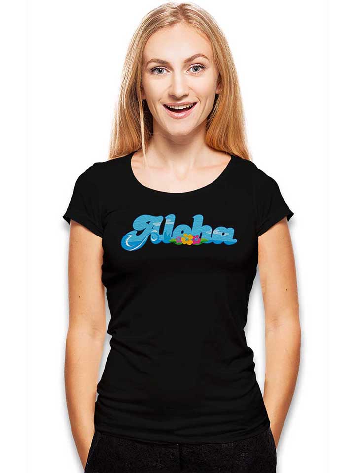 aloha-bubble-logo-damen-t-shirt schwarz 2