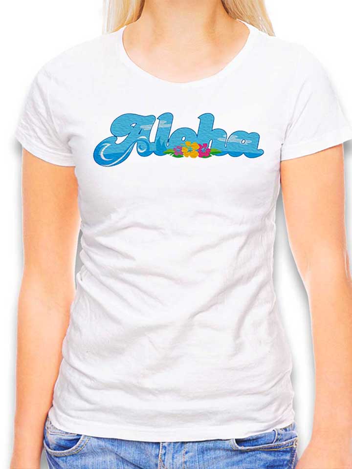 aloha-bubble-logo-damen-t-shirt weiss 1