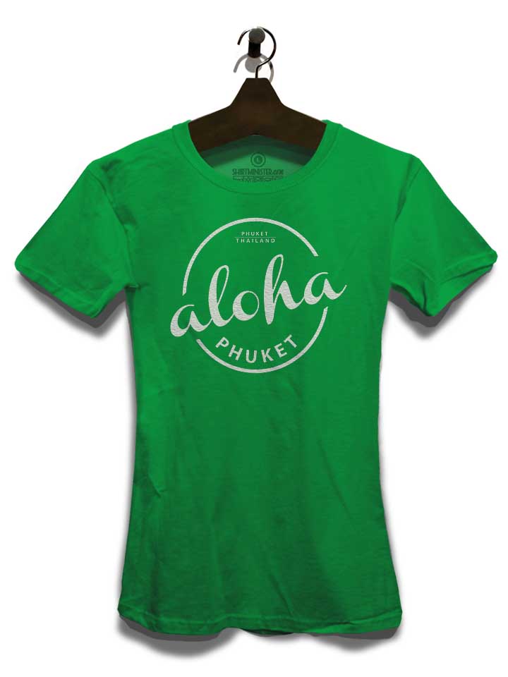 aloha-phuket-logo-weiss-damen-t-shirt gruen 3