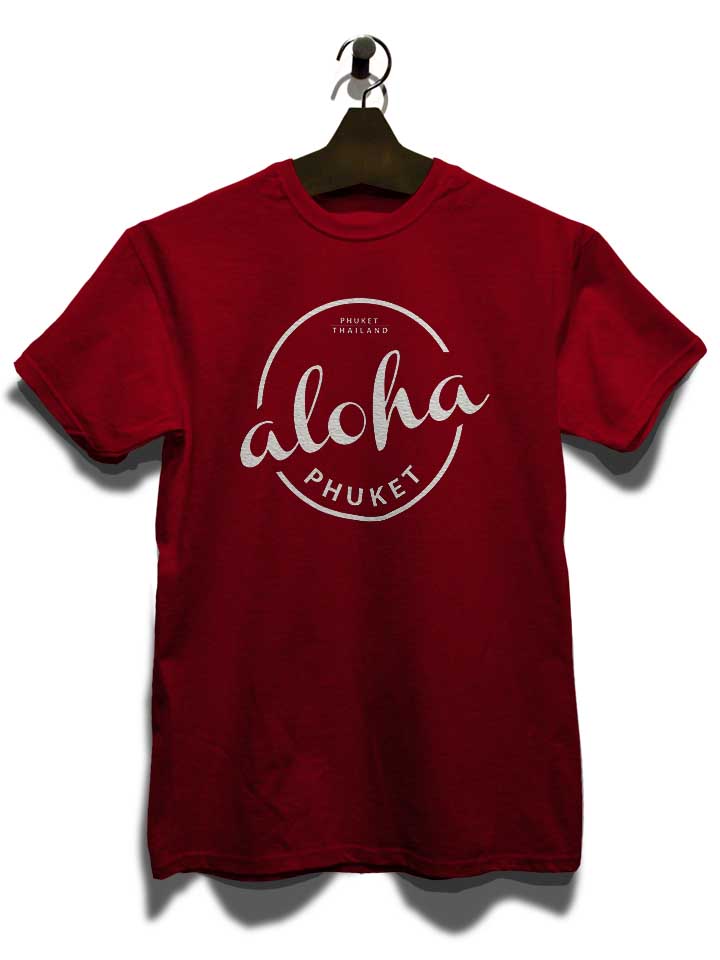 aloha-phuket-logo-weiss-t-shirt bordeaux 3