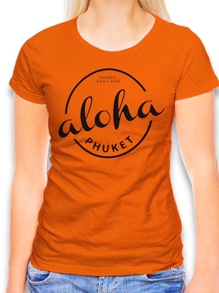 Aloha Phuket Logo Damen T-Shirt orange L