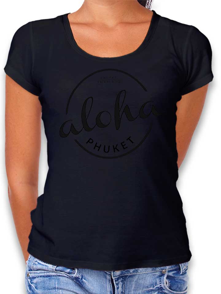aloha-phuket-logo-damen-t-shirt schwarz 1