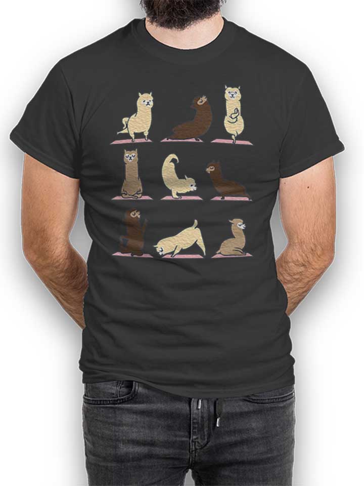 Alpaca Yoga T-Shirt dunkelgrau L