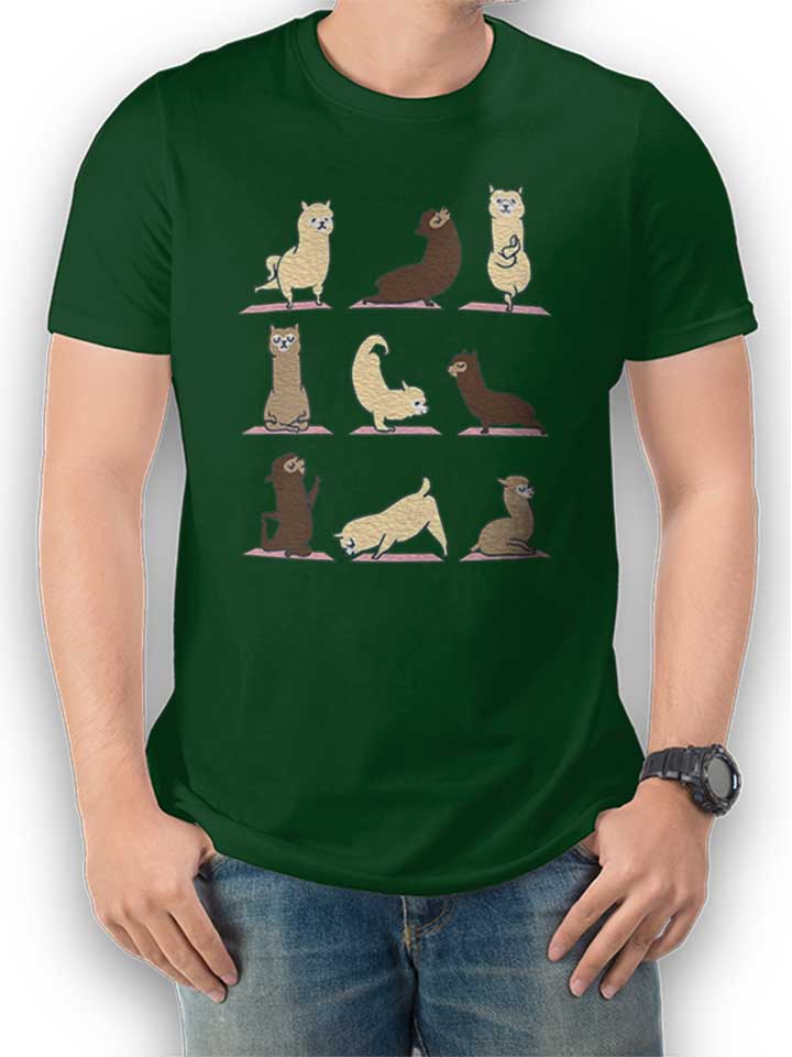 Alpaca Yoga T-Shirt dark-green L