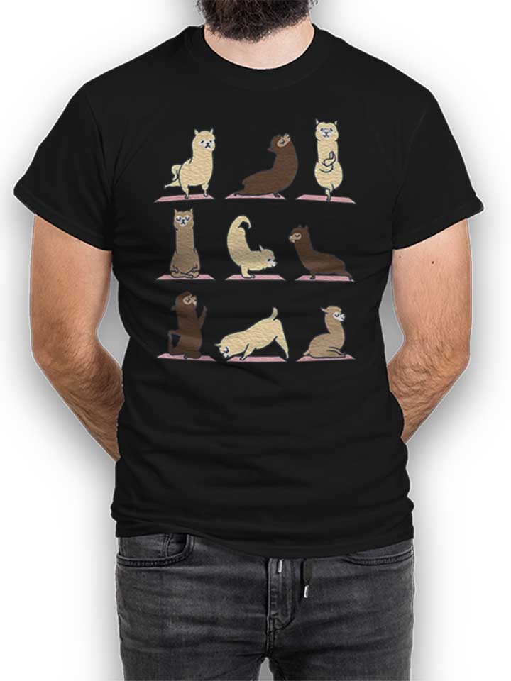 Alpaca Yoga T-Shirt schwarz L
