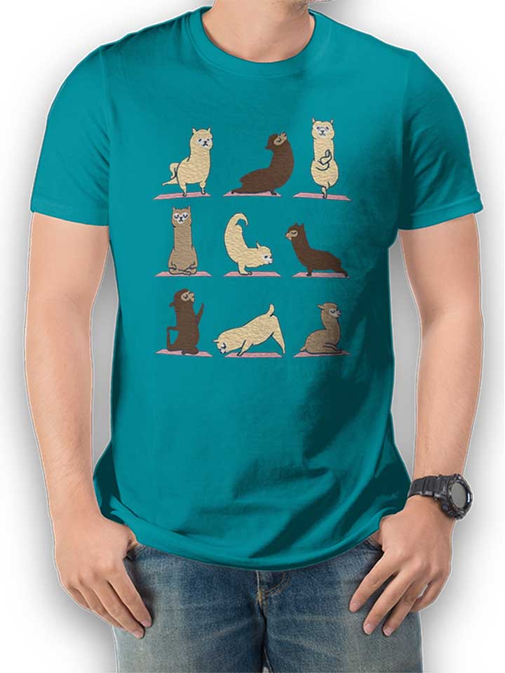 Alpaca Yoga T-Shirt tuerkis L