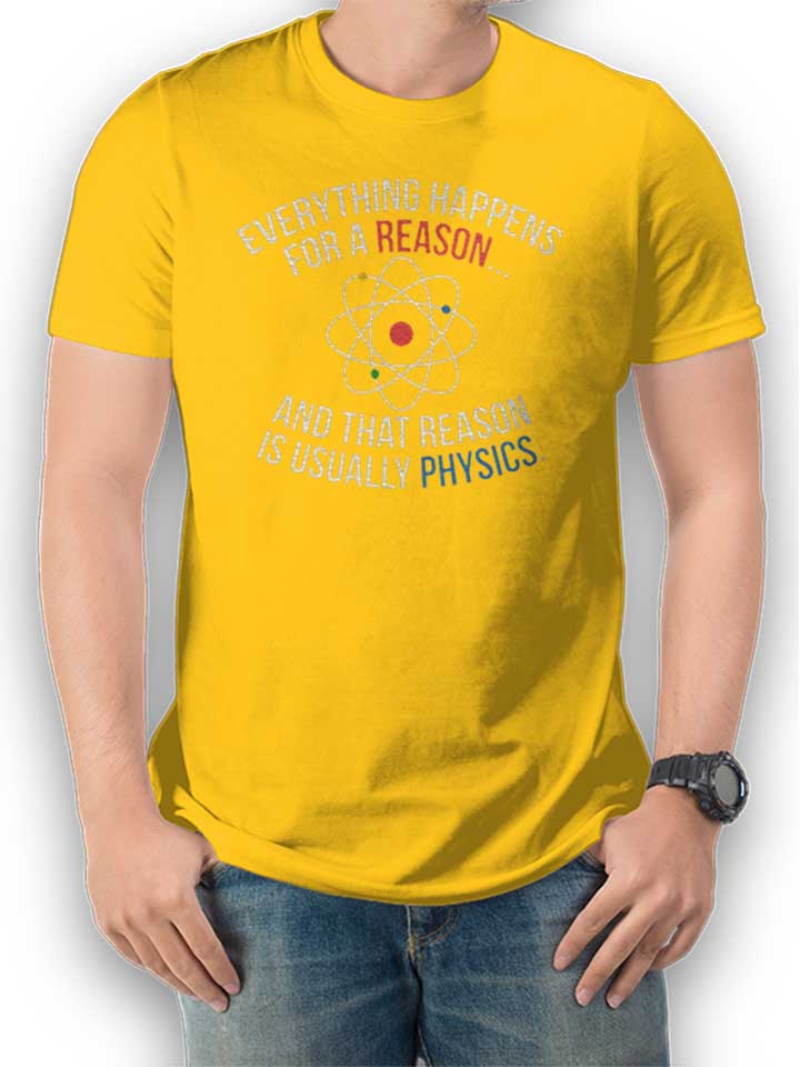 Always Physics T-Shirt yellow L