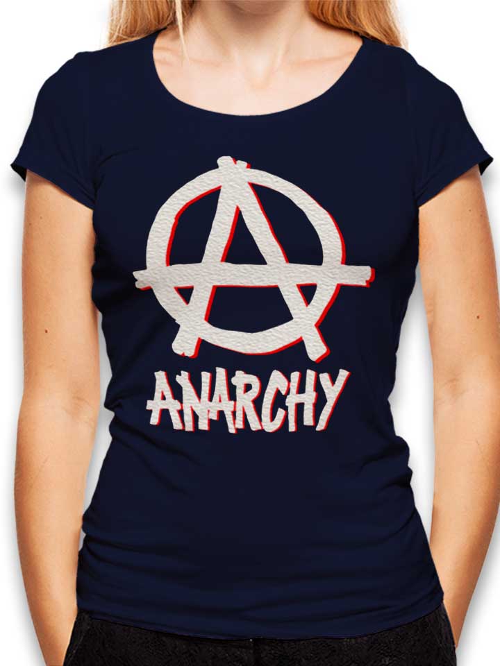 Anarchy Logo Damen T-Shirt dunkelblau L