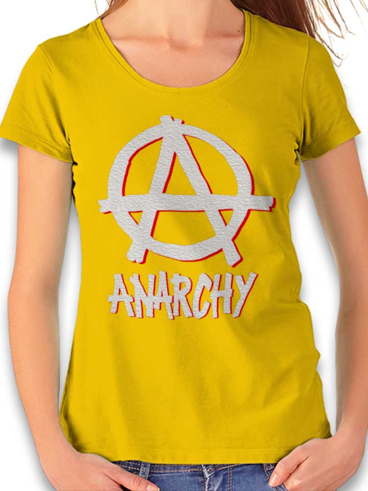 Anarchy Logo T-Shirt Femme jaune L