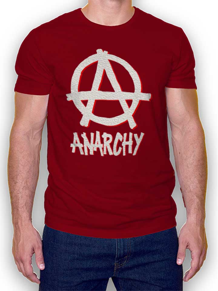 Anarchy Logo T-Shirt maroon L