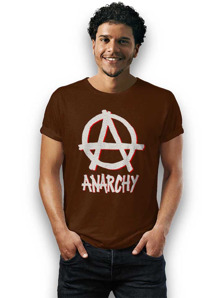 anarchy-logo-t-shirt braun 2