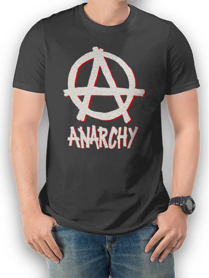 Anarchy Logo Camiseta gris-oscuro L