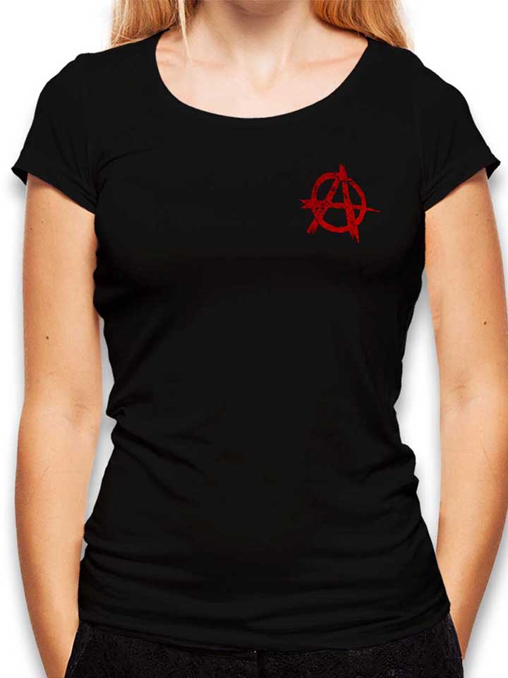 anarchy-vintage-chest-print-damen-t-shirt schwarz 1
