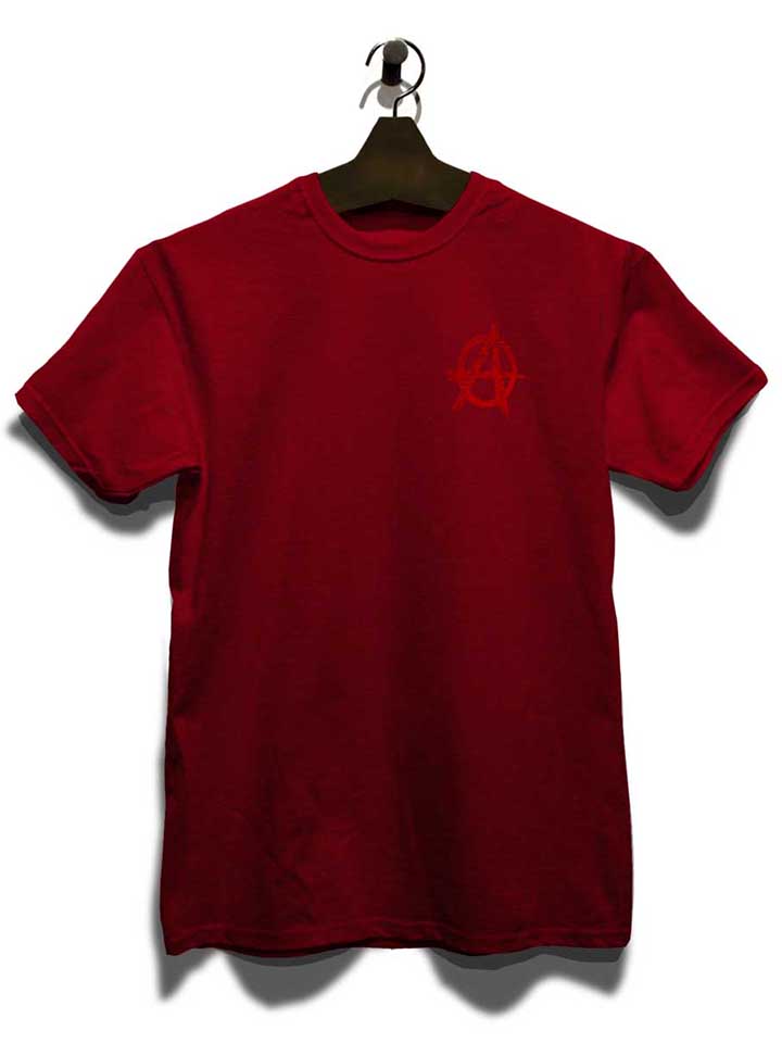 anarchy-vintage-chest-print-t-shirt bordeaux 3