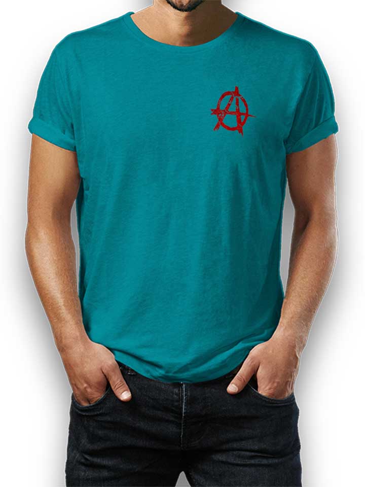 Anarchy Vintage Chest Print T-Shirt turquoise L