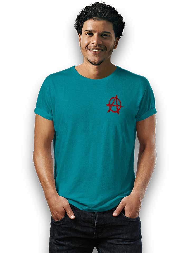 anarchy-vintage-chest-print-t-shirt tuerkis 2